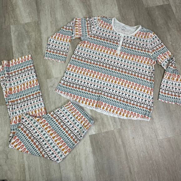 Roller Rabbit Bands Weave Pajama PJ Set in Woodland Animals Size Large - Picture 2 of 14